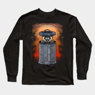 Trick or trash cote raccoon Long Sleeve T-Shirt